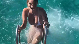 Clear Skys Blue Water With The Perfect Babe Angel Youngs