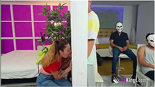 Ammy Redheads Out Of Control! She Turns A Date Into A Gangbang