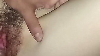 POV of My Girlfriend's Hairy and Tight Vagina, I Ejaculated Inside Her and Put Some Semen on Her Buttocks (full Video)