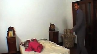 Maid caught masturbating then assfucked by boss