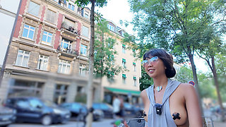 Exhibitionist Japanese Girl Flashes and Masturbates in Public