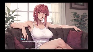 My new girlfriend in taboo manga game episode with stepsister teasing her stepbro!