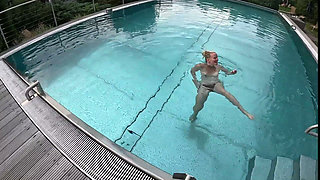 Swam a Bit in the Pool and Played with the Action Cam Underwater