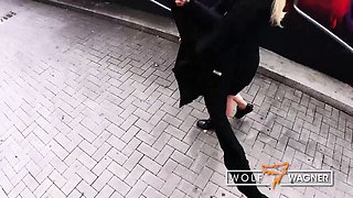 Czech public agent video with lustful Harleen Van Hynten from Wolf Wagner Com