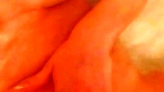 Amateur blonde with big boobs masturbates cam