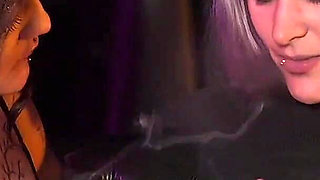 The Chubby Girl Smoked a Cigarette and Then Played with Her Friend's Pussy