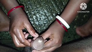 Desi Bhabhi sucks cock after pissing outdoors - Indian homemade sex with big tits and anal
