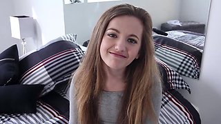 Tony Profane and Marissa Mae moan and groan on the bed in pov style