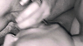 Splattered with sperm