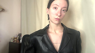 Leather Goddess Asmr: Gloves, Neck Nipple Touching Sensual Moans