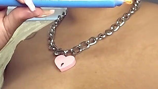 Mulanblossom Drenches Tits & Belly in Scorching Wax Tease