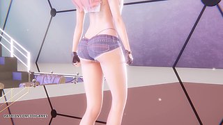 [mmd] Le Sserafim - Perfect Night Seraphine Striptease Dance League of Legends Uncensored Hentai 4K