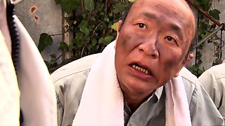 Japanese Housewife Gangbanged By Older Men