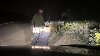 Pulled Over to Fuck Blonde Babe on the Roadside