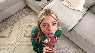 The guy fucks his stepdaughter in a steamy bedroom scene.