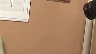 Slut with Big Tits Takes Big Black Cock in Mouth and Pussy