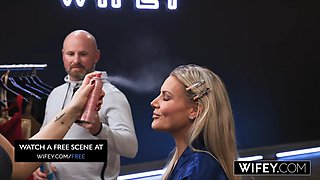 WIFEY Stunning Blonde Hotwife Cameryn Morie Gets Fucked By Another Man While Hubby Watches: Porn