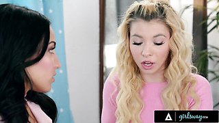 Kenzie and Jade's big natural tits action