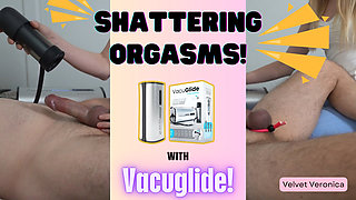 Velvet lets her man spunk with Vacuglide.