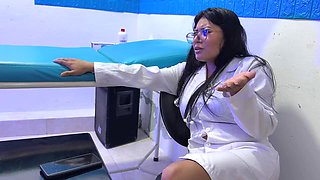 Big-Tits Latina Doctor Martin13 Takes Naughty Patients Hardcore Exam on the Exam Table with In