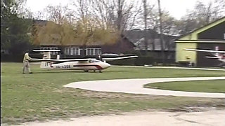 Workers with hard cock fucking the ass of a sexy blonde in black stockings