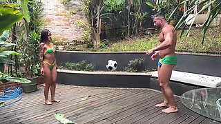 2 Smallish Brazilians Controlling A Fat Knob!!!!!!!!