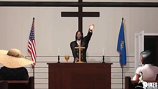 BBC Takes Big-Booty Ebony MILF in 3D Hentai After Church