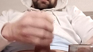 I fill a large glass with piss and then I cum