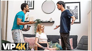 Sophia Veller - Pregnant Blonde With Natural Tits Is Enjoying Strangers Cock In Front Of Her Husband