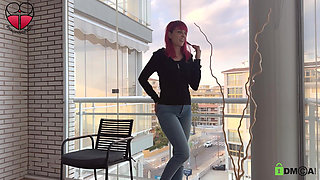 Risky Naked Masturbation at the Window