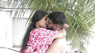 new tamil girl was weeping in the field of people without recognition, then brought it to the house and fucked