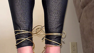 Ivy Wears High Heels and Latex Leggings
