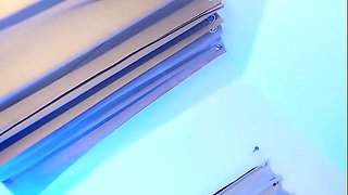 Asian schoolgirl strips and toys hairy pussy solo