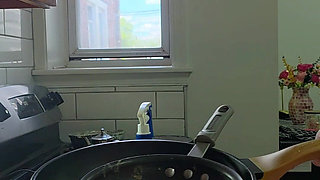 Nude Housecleaning - Washing Dishes