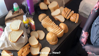 Invited Home and Fucked a Cute Student Girl Feeding Birds