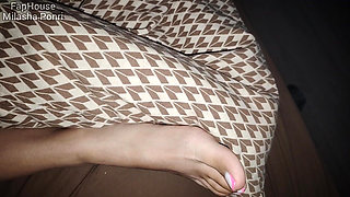Secret Sperm on the Feet of a Stepsister. a Little Sperm at the Beginning of the Video and a Lot at the End!