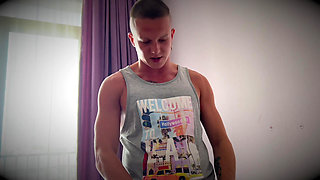 Hard and rough fucking of a dirty slut - two men cum hard on the slut's face