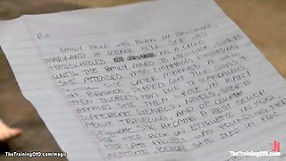 Bent bound blonde slave anal fucked