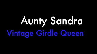 Aunty Sandra Putting Her Classic Stockings on 459