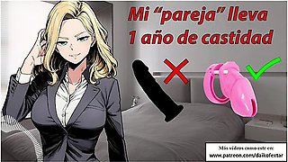 My Partner Has Been Chastity For Years. We Use Dildo, His Cock Is No Longer Needed. Erotic Story