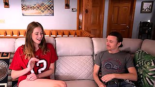 Bubble Butt Teen Step Daughter Takes Big Dick in Tight Anal