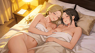 Soft & Intimate: Anime Girls Passionate Lesbian Kiss