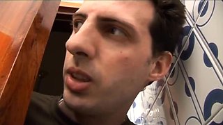 Hot Italian Stepauntie Barbara Gandalf Gets Facial in Bathroom - Big Tits MILF HD