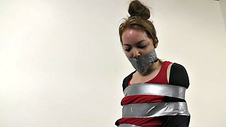 Blonde Hentai Girl Gags in Bondage