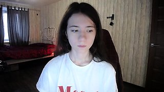 Small titted teen from EU masturbating