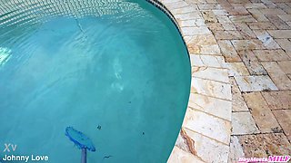 ChristinaKhalil Explores Jamaican Cougar Pool Bikini