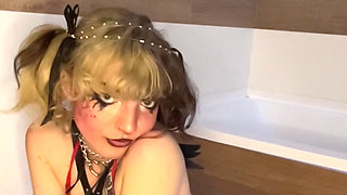 Cute Teen in Black Lingerie