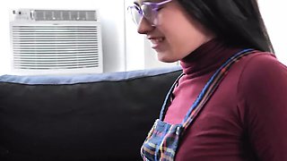 3-Way Porn - A Petite Babe is Nailed HArd in the Ass by Two Cocks
