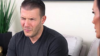Hot milf mom brunette blowjob and ride a big black