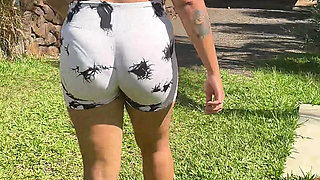 Can't Stop Farting During Trail Walk Outdoor Public Farts Chubby Girl